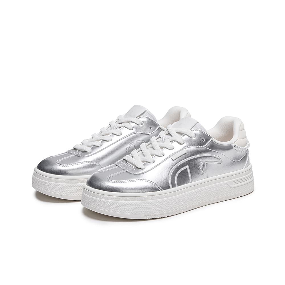 Кроссовки Champion Low Top Скейтборд Обувь Женская Серебряный Белый Молочно-Белый - изображение 3