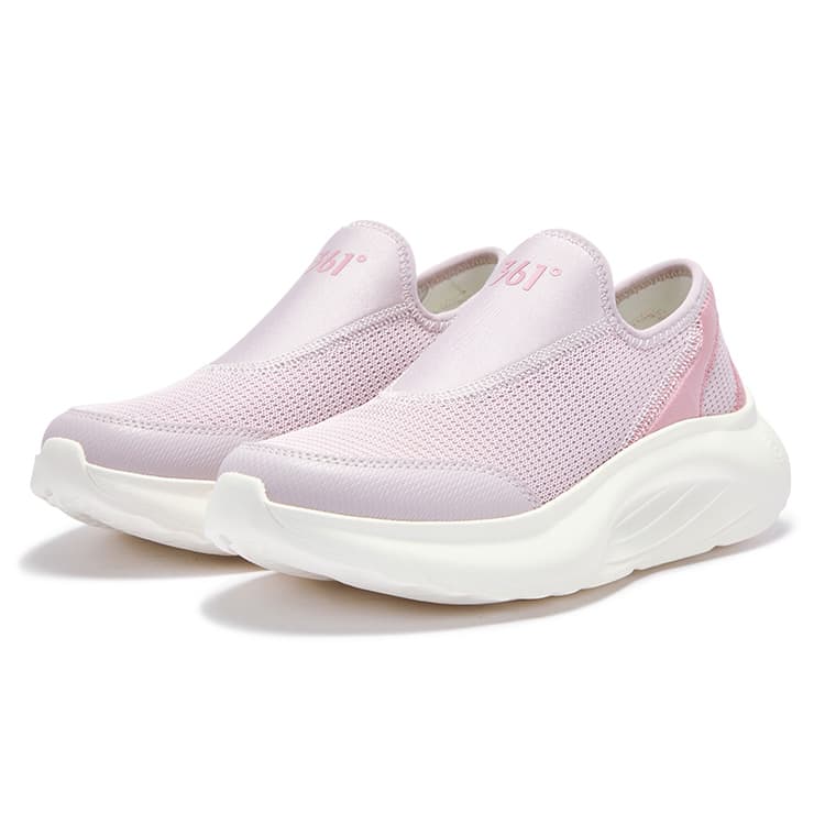 Кроссовки 361° Коллекция Slip ON Устойчивая к истиранию Дышащая Низкий Верх Повседневная Обувь Женская Рассвет Розовый Фиолетовый - изображение 3