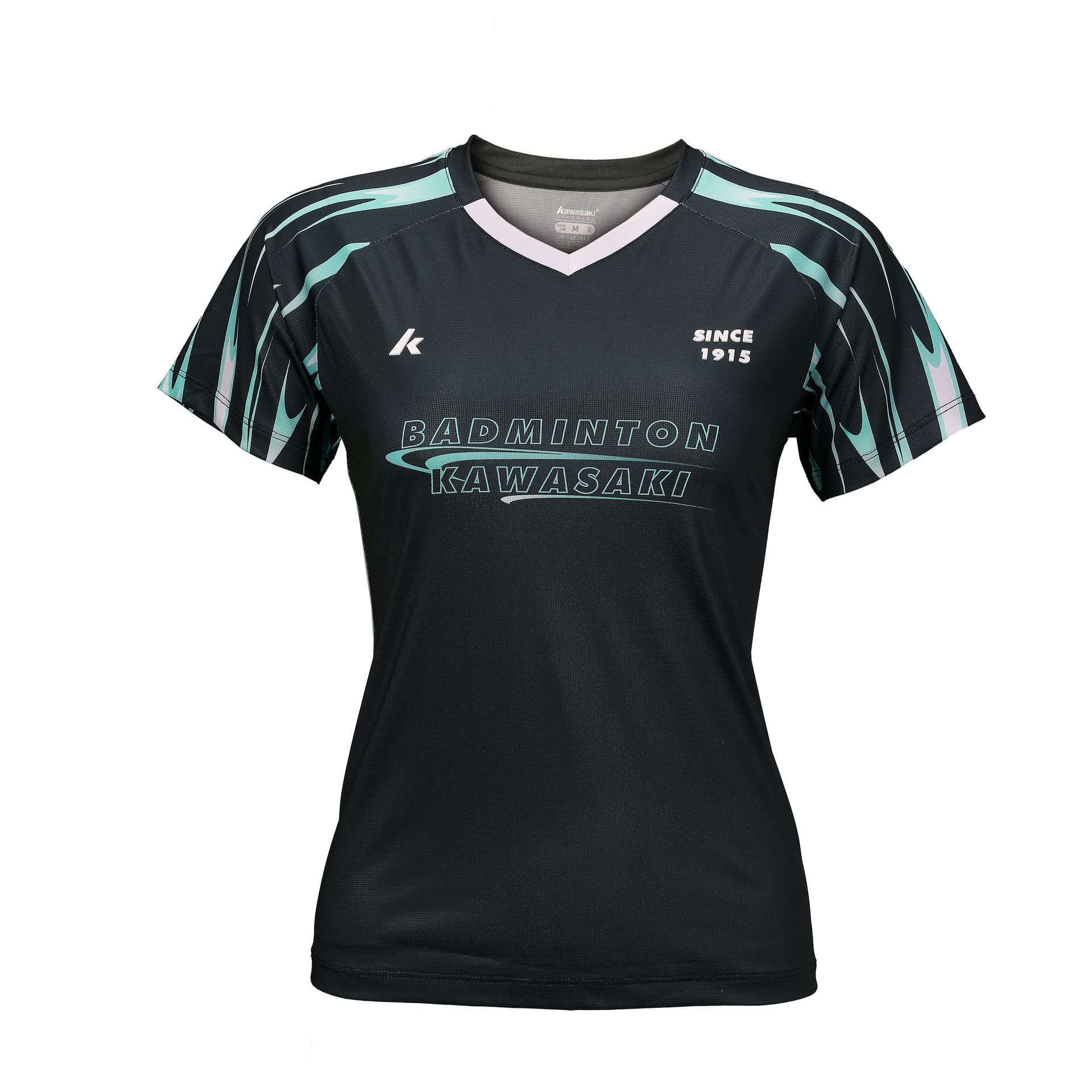 Kawasaki Tournament Series V-Neck Slim Fit Contrast Color Short Sleeve Side Slit Anti-Peep Skort Badminton Suit Womens - изображение 2