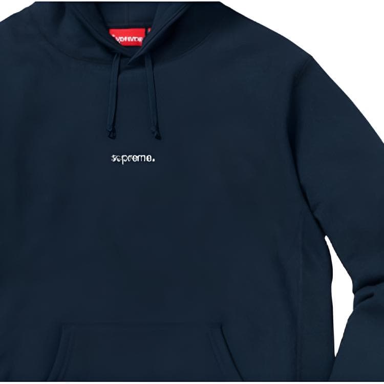 Кофта Supreme FW18 Trademark Hooded Sweatshirt Navy - изображение 2
