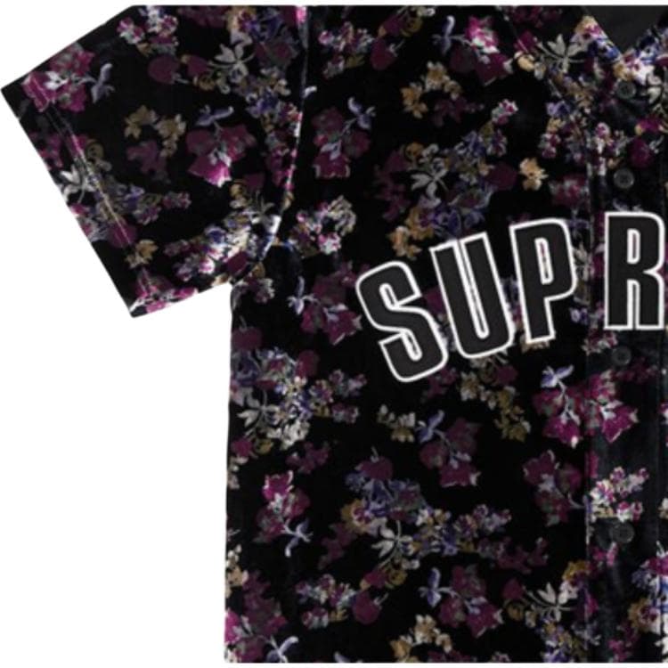 Бомбер Supreme Floral Velour Baseball Jersey - изображение 2