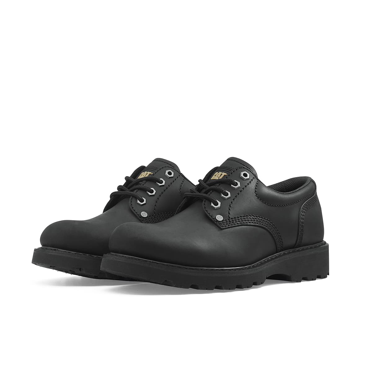 CAT Повседневные кожаные туфли Low Top Черные Мужские - изображение 3