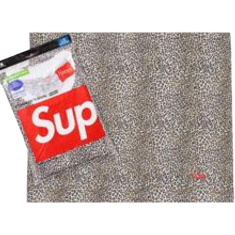 Футболка Supreme SS19 Supreme x Hanes Leopard Tagless Tees (2 Pack) T - изображение 3