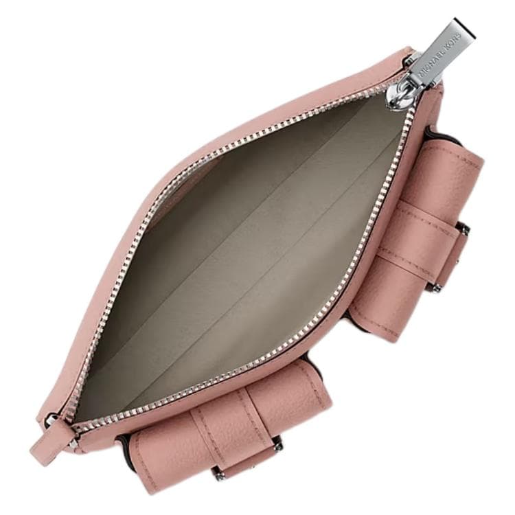 Мини-сумка MICHAEL KORS Zoe Бычья замша Сумка на плечо Маленькая Женская Многоцветная Дымчатый Розовый - изображение 4
