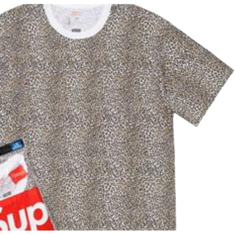 Футболка Supreme SS19 Supreme x Hanes Leopard Tagless Tees (2 Pack) T - изображение 4