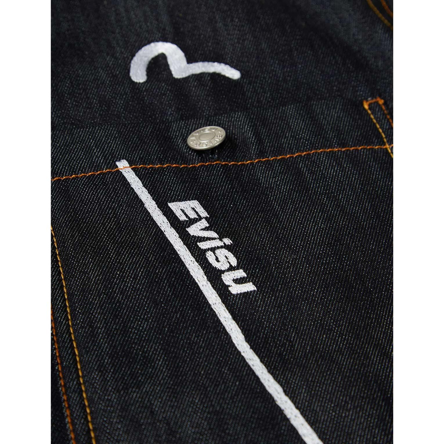 Джинсовая куртка EVISU x jean michel basquiat - изображение 3