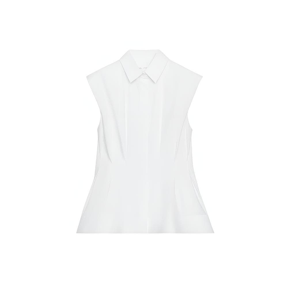 Блузка ZARA ZW Белые Женские Рубашки - изображение 1