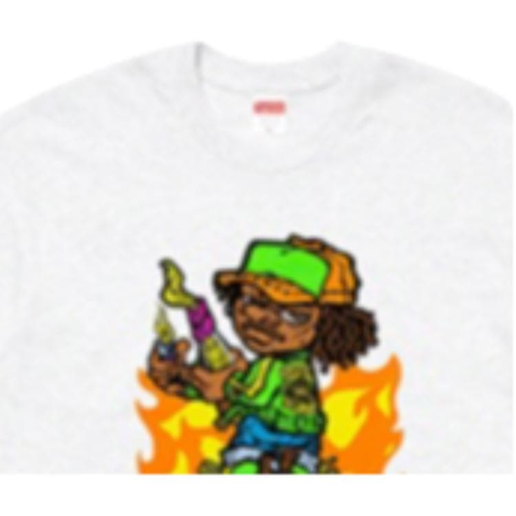 Футболка Supreme SS19 Molotov Kid Tee AshGrey - изображение 2