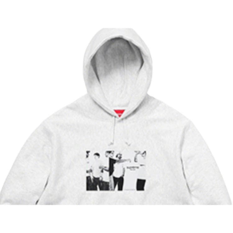 Кофта Supreme SS19 Classic Ad Hooded Sweatshirt Light Grey - изображение 2