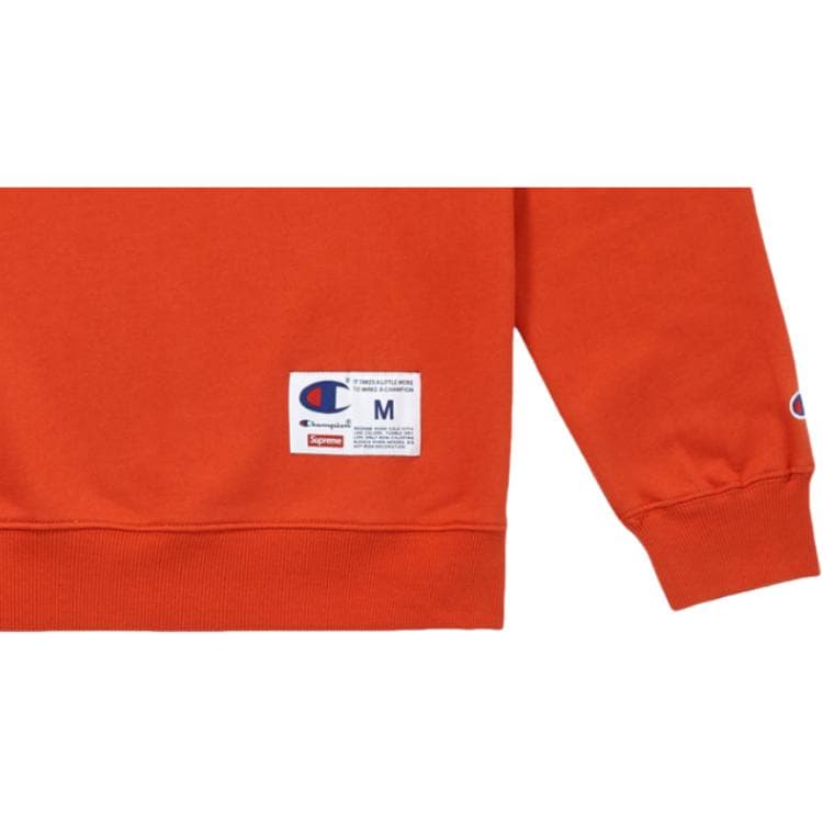 Худи Supreme x Champion FW18 3D Metallic Crewneck Brick Red - изображение 4