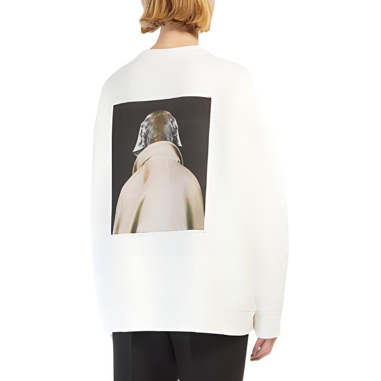 Кофта MaxMara Bacco Cotton Sweatshirt With Wegman Print - изображение 4
