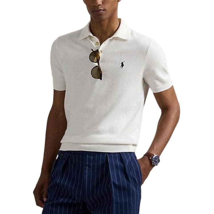 Поло Polo Ralph Lauren Мужское Поло Экрю - изображение 4