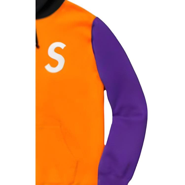 Кофта Supreme SS19 S Logo Colorblocked Hooded Sweatshirt Orange - изображение 5