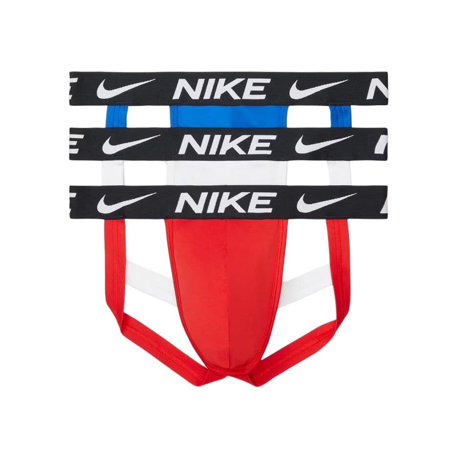Трусы NIKE 3 Pack (Красный Белый Королевский Синий) Мужские Стринги - изображение 2