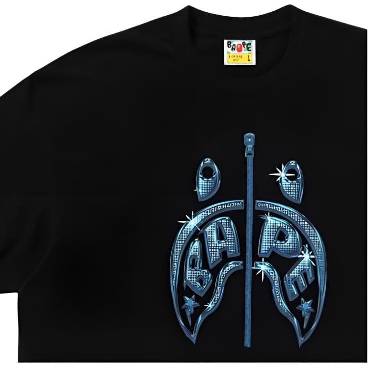 Футболка A BATHING APE X Shark T-Shirt Мужская Черная - изображение 3