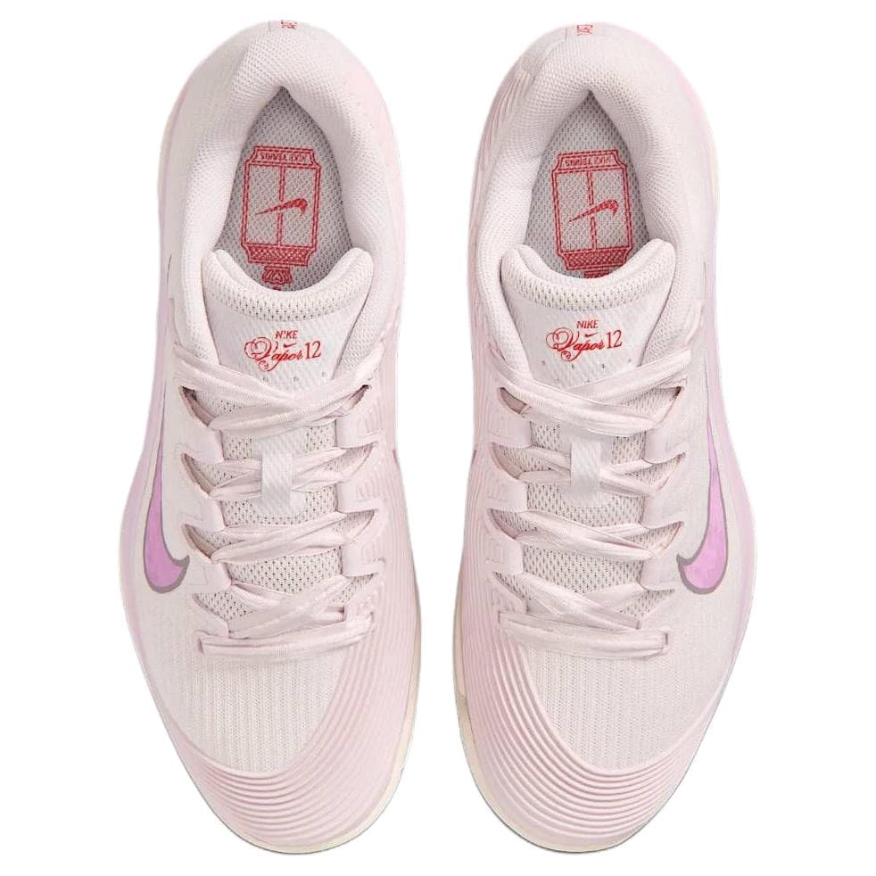 Кроссовки для тенниса Nike Vapor 12 Support Отскок Низкие Кроссовки для Тениса Женские Бежево-фиолетовые - изображение 4