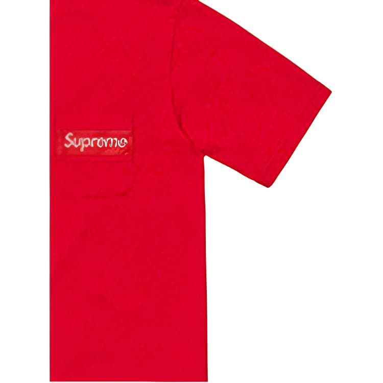 Футболка Supreme SS19 Mesh Stripe Pocket Tee Red T - изображение 4