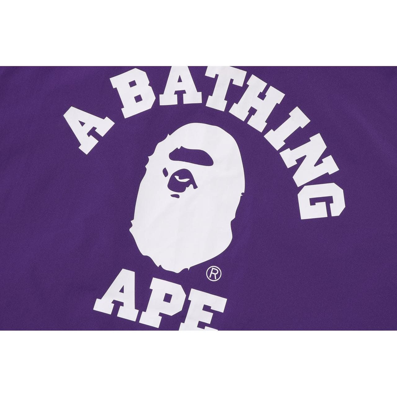 Куртка A BATHING APE COLLEGE COACH JACKET Куртки Пальто Мужской - изображение 9