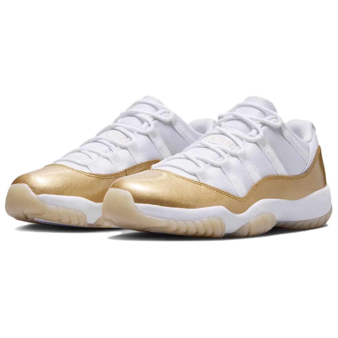 Ретро баскетбольные кроссовки Jordan Air Jordan 11 'День матери' Низкие Ретро-баскетбольные кроссовки Женские Белый Золото - изображение 3