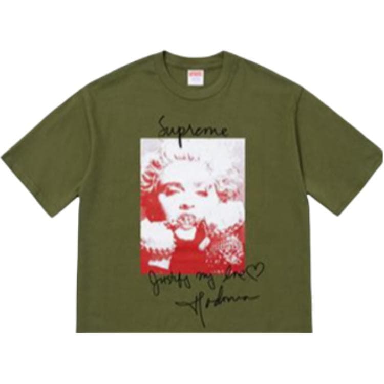 Футболка Supreme FW18 Madonna Tee Olive - изображение 4