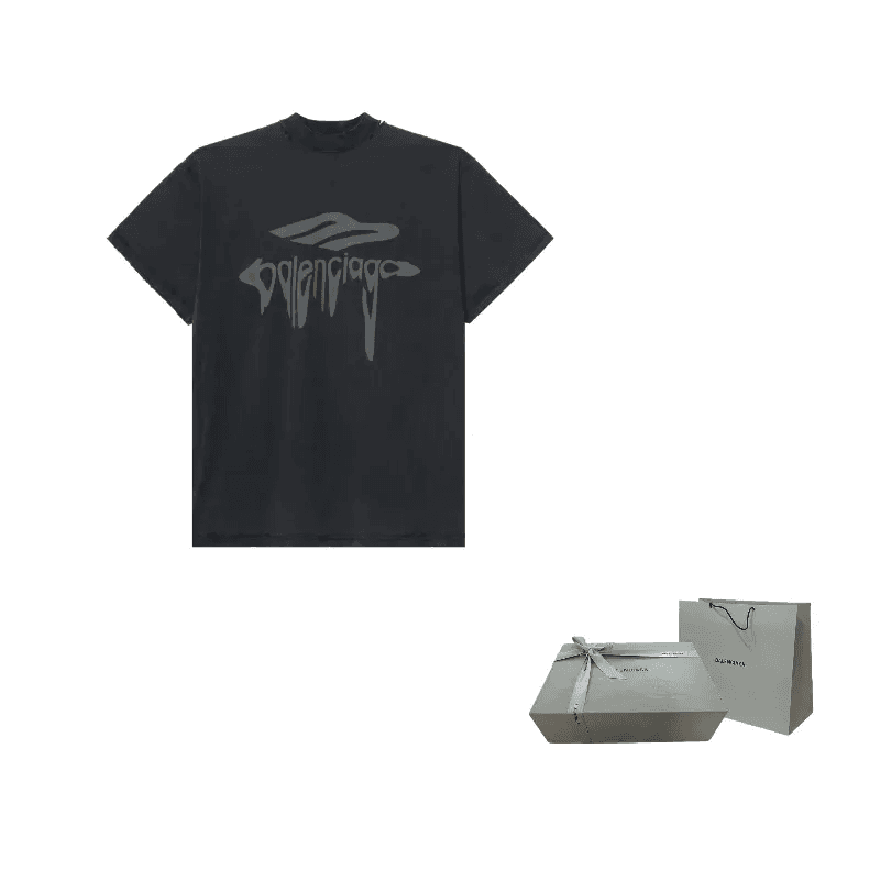 Футболка Balenciaga FW24 Coal Grey Tee - изображение 5