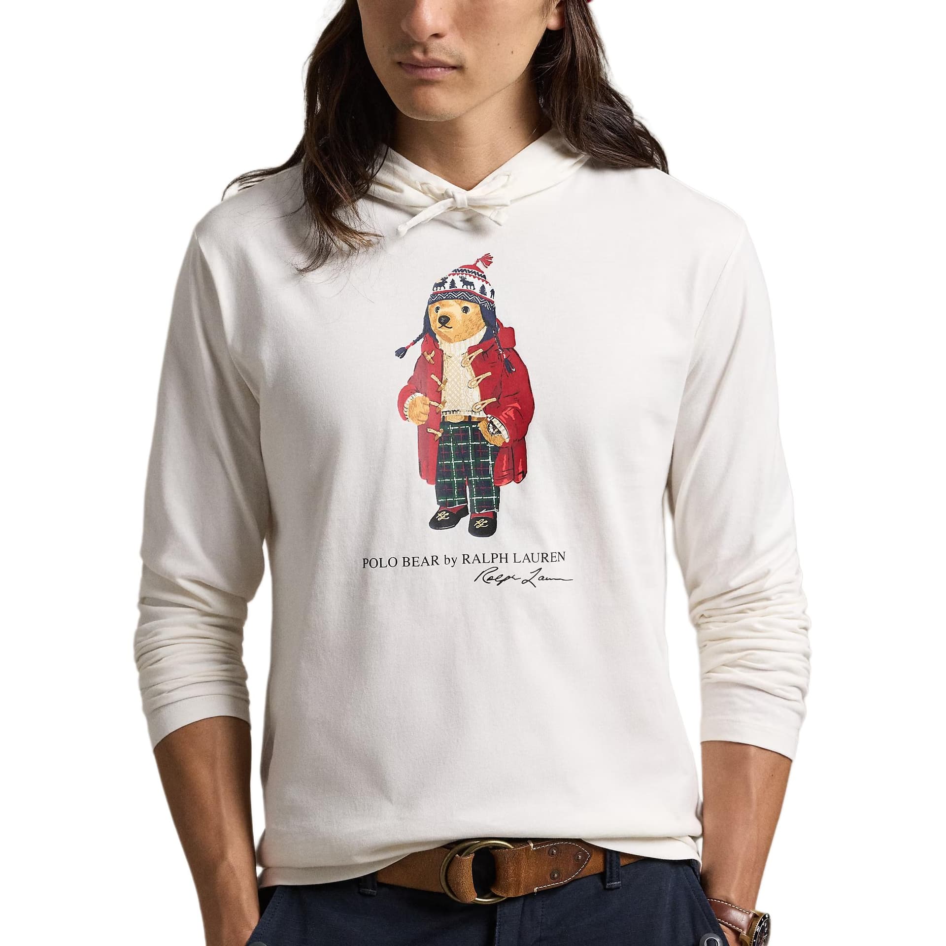 Худи Polo Ralph Lauren Polo Bear Худи-ханьфу Стандартный размер Мужской Кремовый - изображение 4