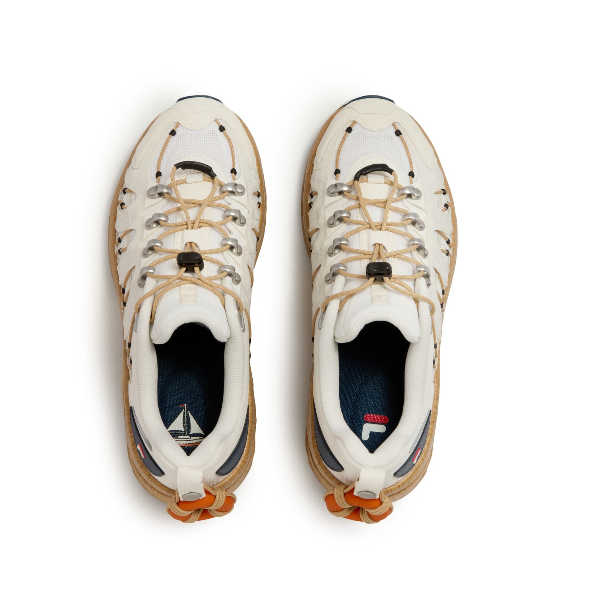 Кроссовки FILA FUSION COMO X 2,0 Низкий Топ Уличная Обувь Мужская Звезда Белый Зеркальный Озерный Синий - изображение 5