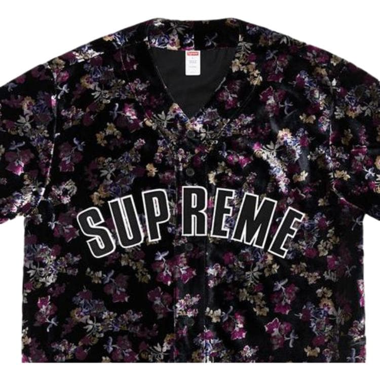 Бомбер Supreme Floral Velour Baseball Jersey - изображение 4