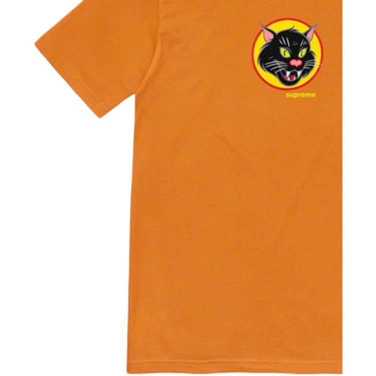 Футболка Supreme Black Cat Tee Orange - изображение 4