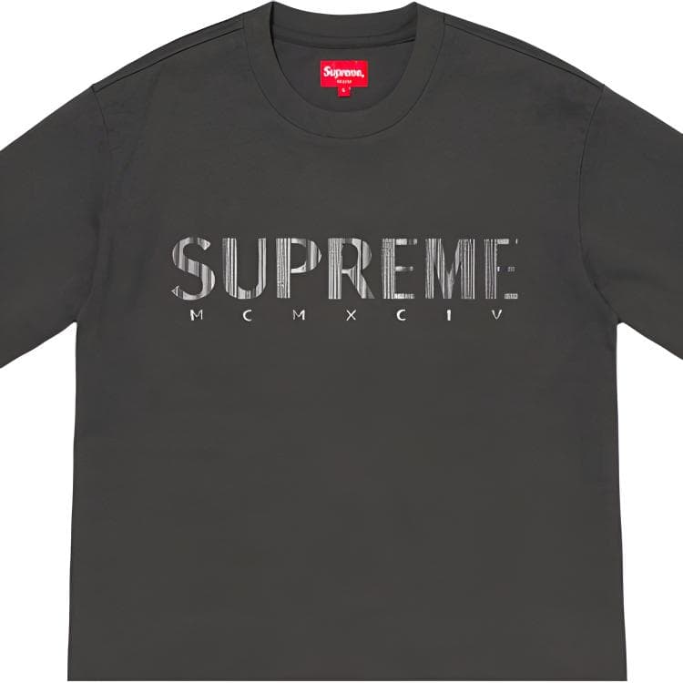Футболка Supreme SS19 Gradient Logo Tee Dusty Black - изображение 2