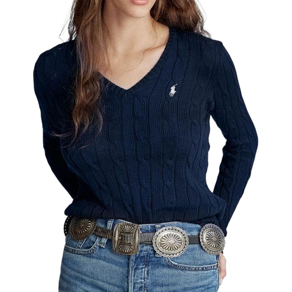Кардиган Polo Ralph Lauren Свитер Стандартный Размер Женский Морской Синий - изображение 2