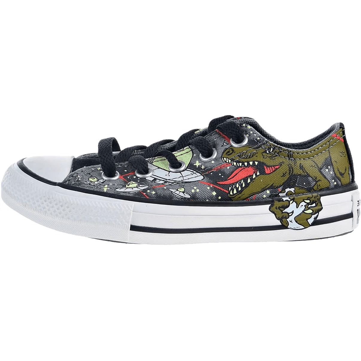 Converse Chuck Taylor All Star Kids Кеды Черный Зеленый Детский - изображение 1