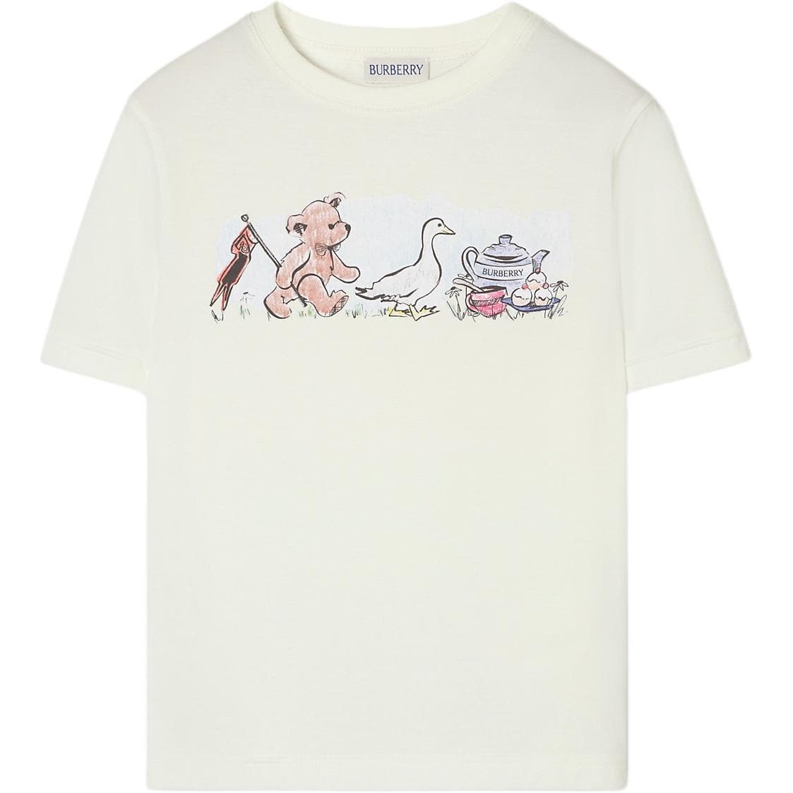 Футболка Burberry Thomas Розовый Мел Белый Kids T Рубашки - изображение 1