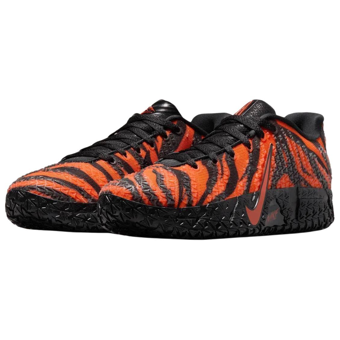 Кроссовки для баскетбола NIKE Ja 3 Low Топ Баскетбольные кроссовки Унисекс Оранжево-черный Азиатский Версия - изображение 3