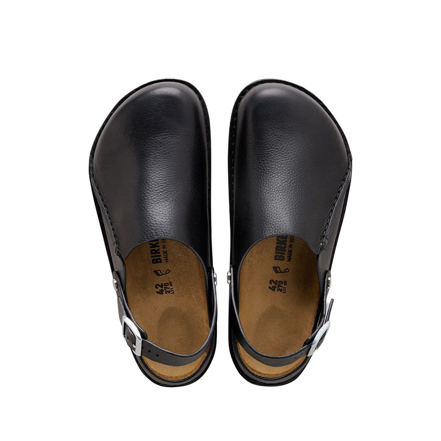 Birkenstock Lutry Коровья кожа Повседневные кожаные туфли Унисекс Черный стандартный - изображение 5