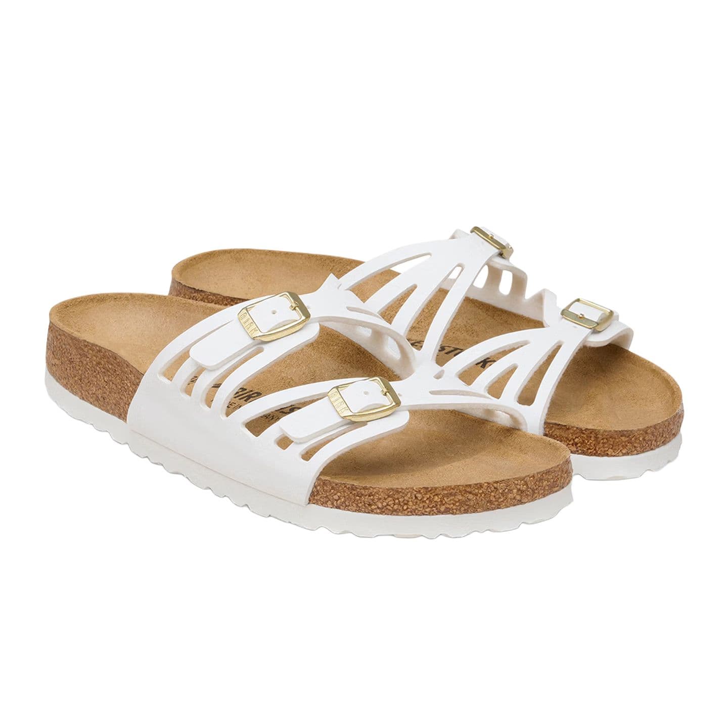 Сандалии Birkenstock Шлепанцы Женские Белые Узкие - изображение 4