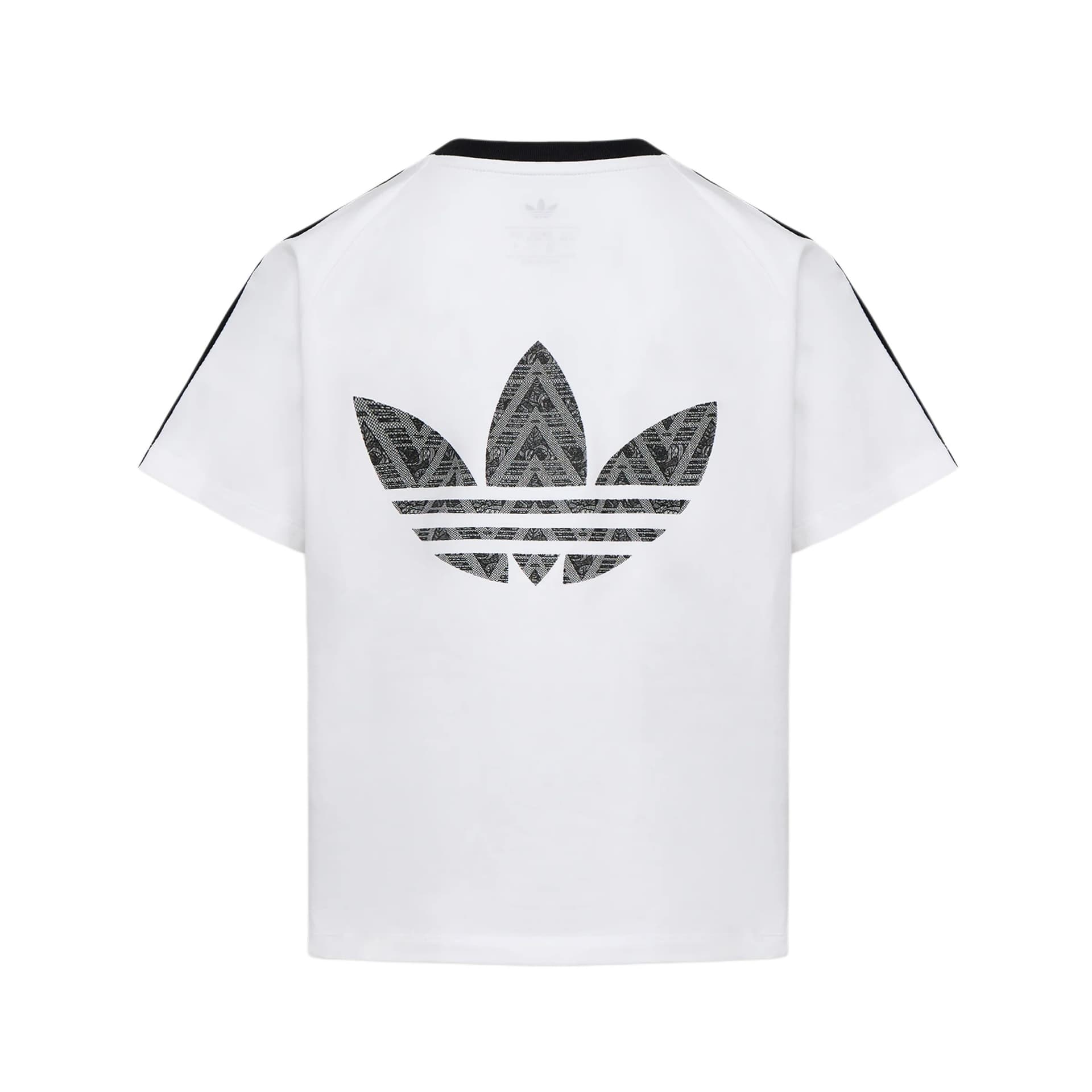 Футболка Adidas Originals Белый Черный Детские Футболки - изображение 2