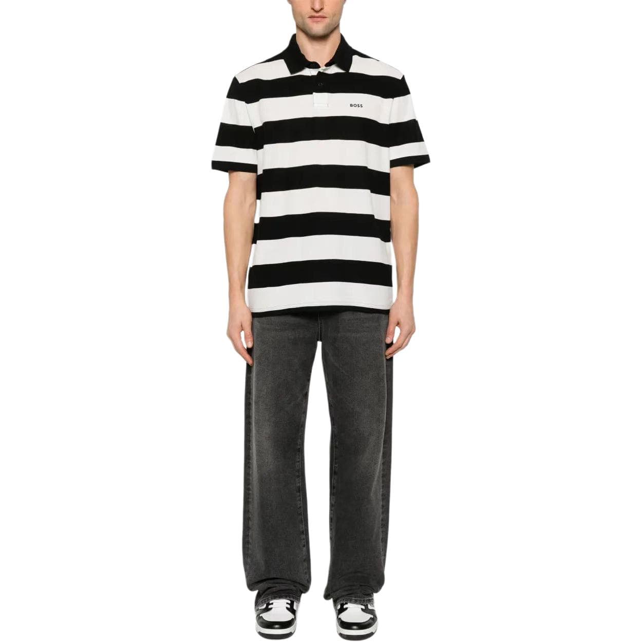 Поло HUGO BOSS Relaxed-Fit Cotton-Piqu Polo Shirt With Horizontal Stripes LogoPolo - изображение 3