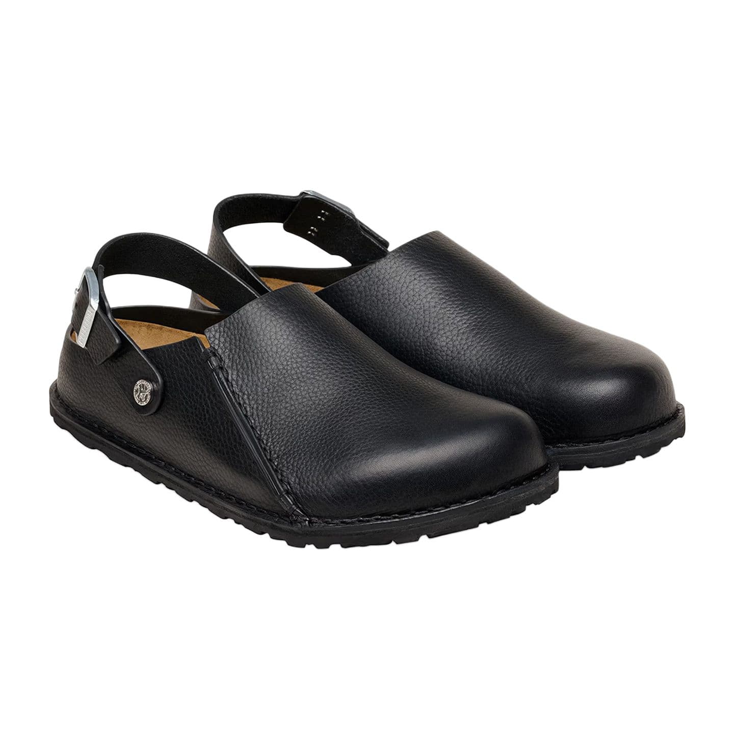 Birkenstock Lutry Коровья кожа Повседневные кожаные туфли Унисекс Черный стандартный - изображение 4