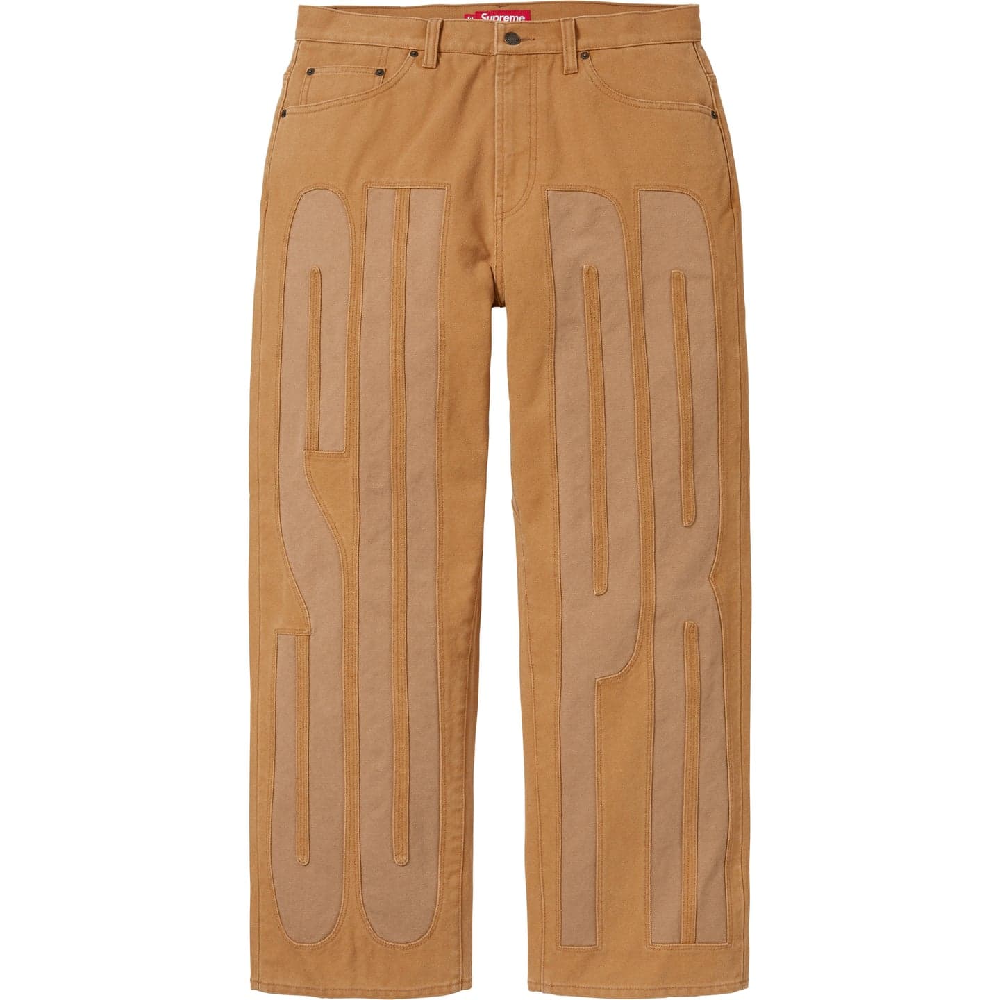 Штаны Supreme SS26 WEEK10 Inset Spellout BAGGY Джинсы унисекс - изображение 1
