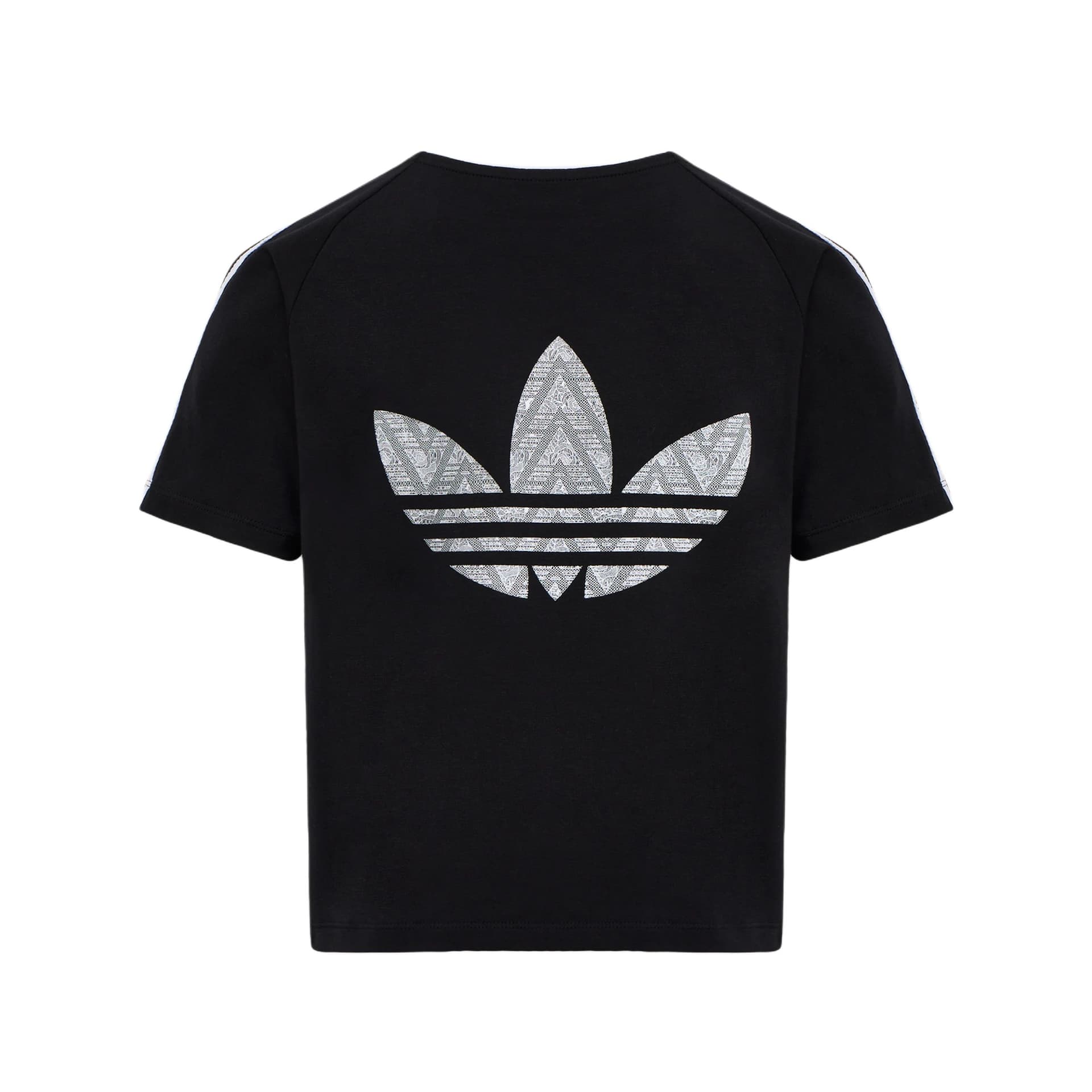 Футболка Adidas Originals Черный Белый Детские Футболки - изображение 2