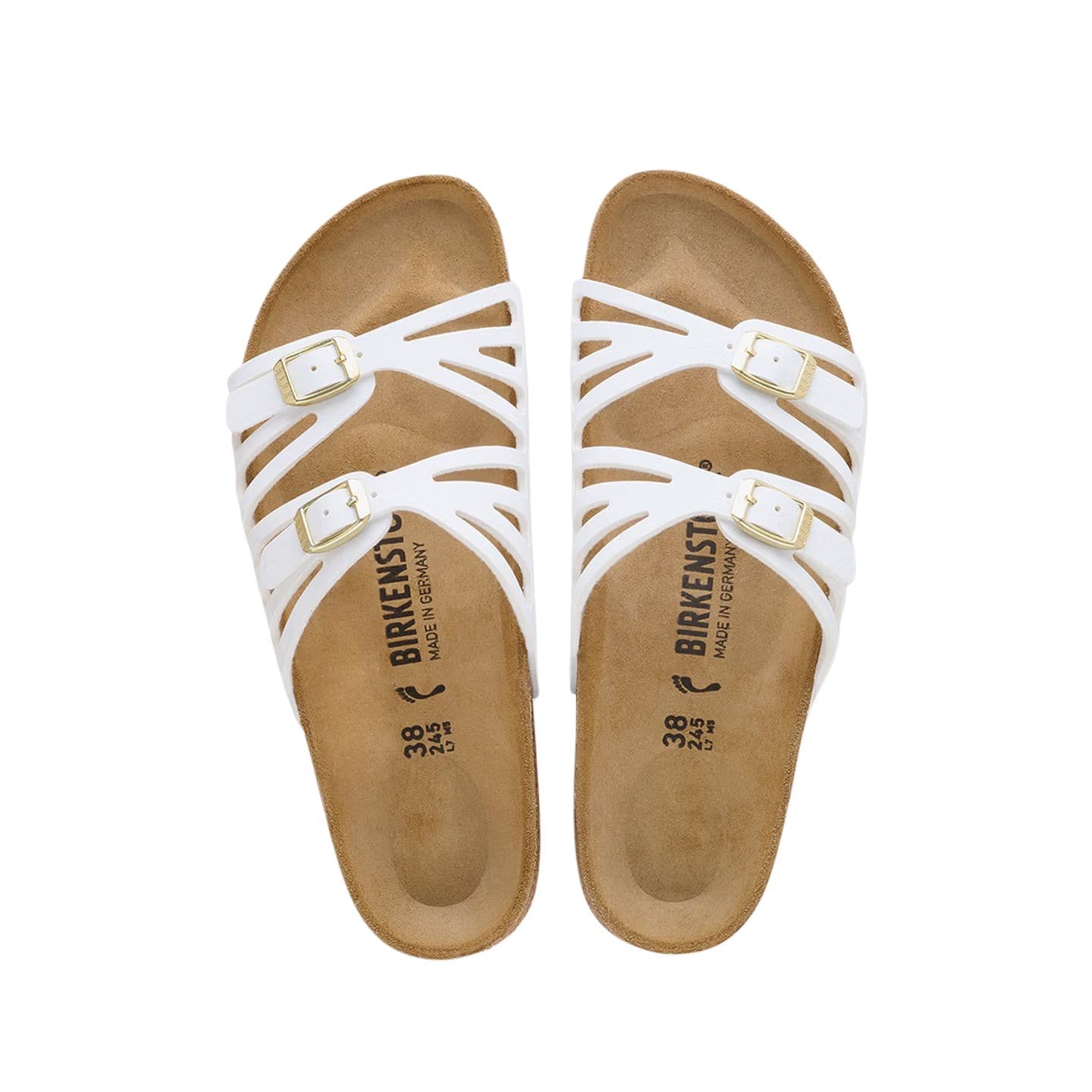 Сандалии Birkenstock Шлепанцы Женские Белые Узкие - изображение 5