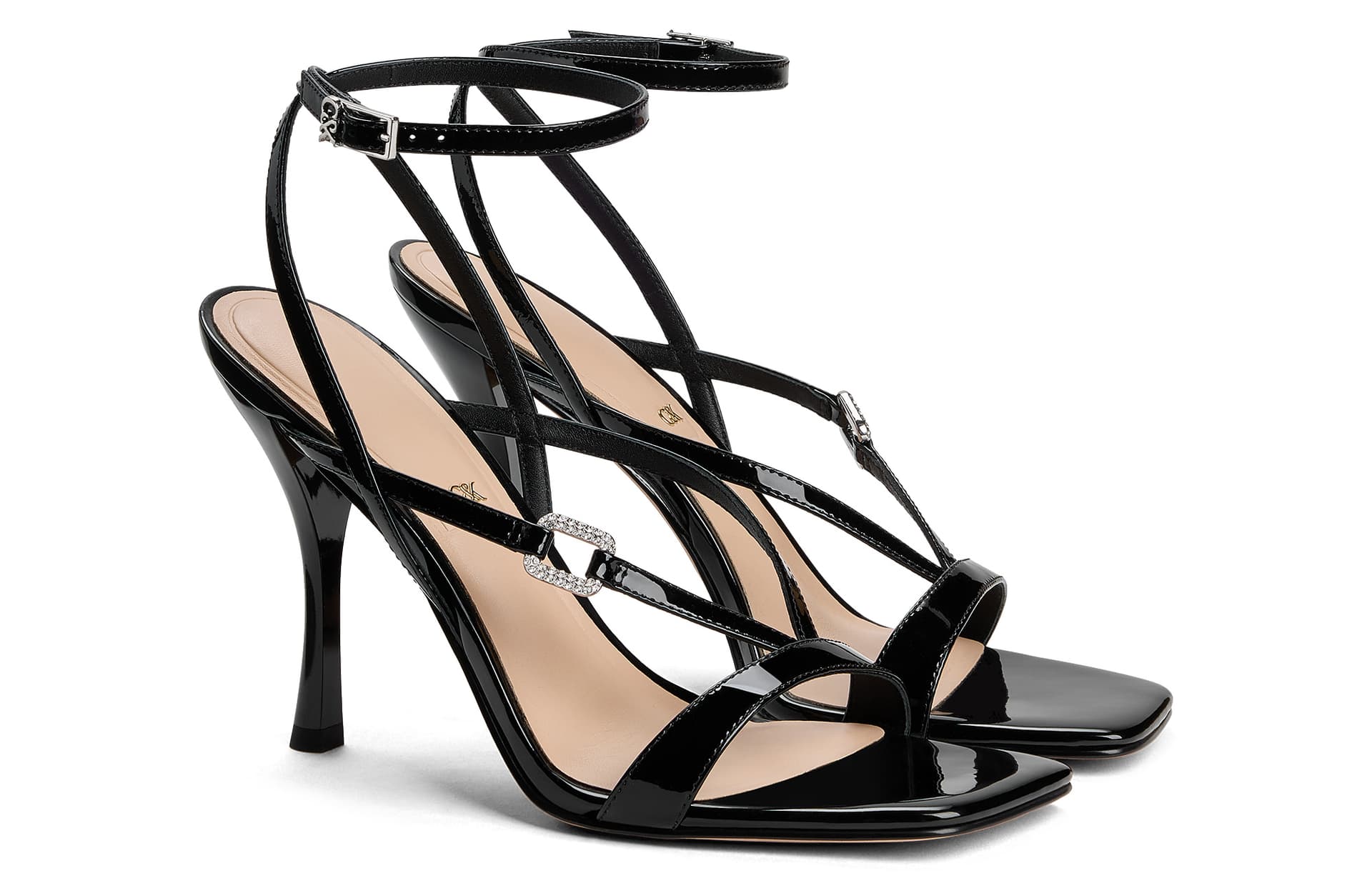 Шлёпанцы CHARLES KEITH Маленький Ck Лицевая коровья кожа одиночные шнуровые сандалии 10 см женские - изображение 2
