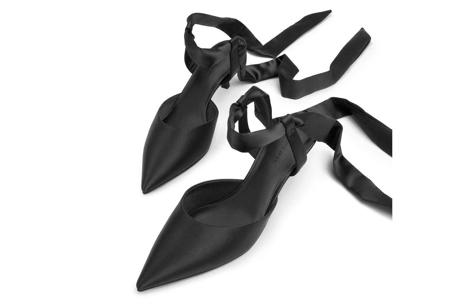 Шлёпанцы CHARLES&KEITH Острые Туфли На Каблуке 5 См С Бантом И Регулируемыми Ремешками, Женские - изображение 3