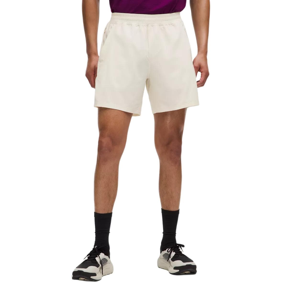 Тренировочные штаны Lululemon Pace Breaker Спортивные шорты 7' Мужские Белые WHT - изображение 4