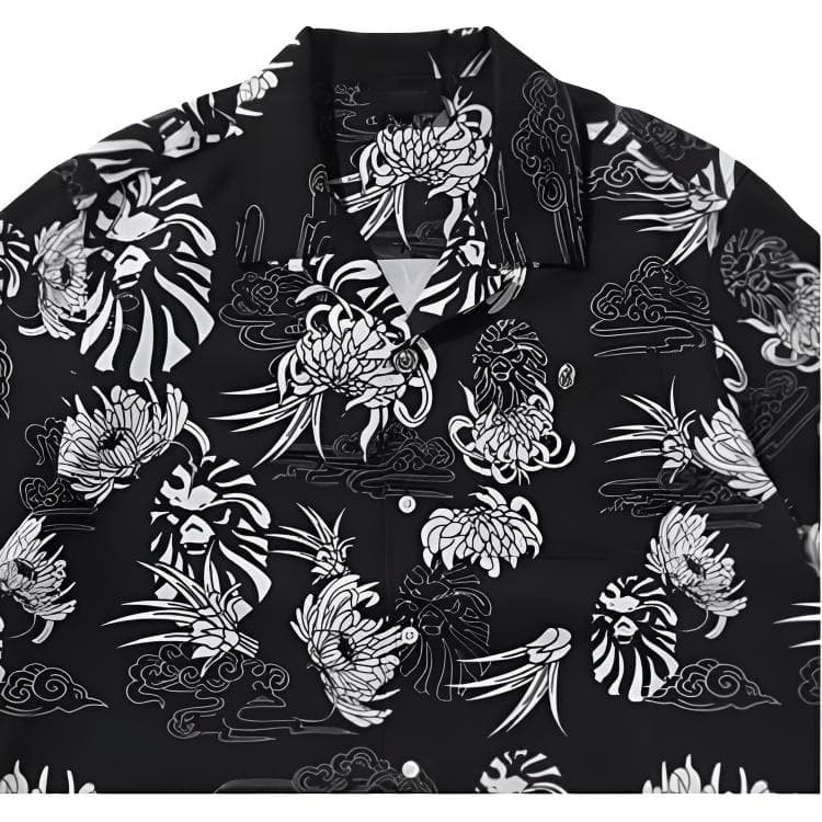 Рубашка A BATHING APE Мужские черные рубашки - изображение 3