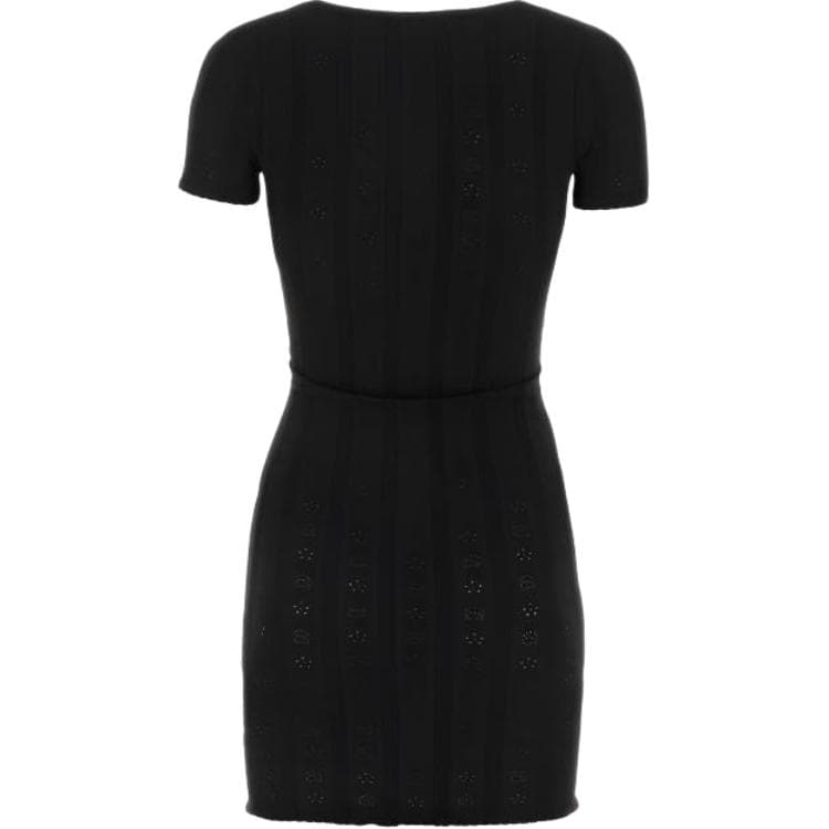 Платье Alexander Wang Черные Женские Короткие Платья с Короткими Рукавами - изображение 2