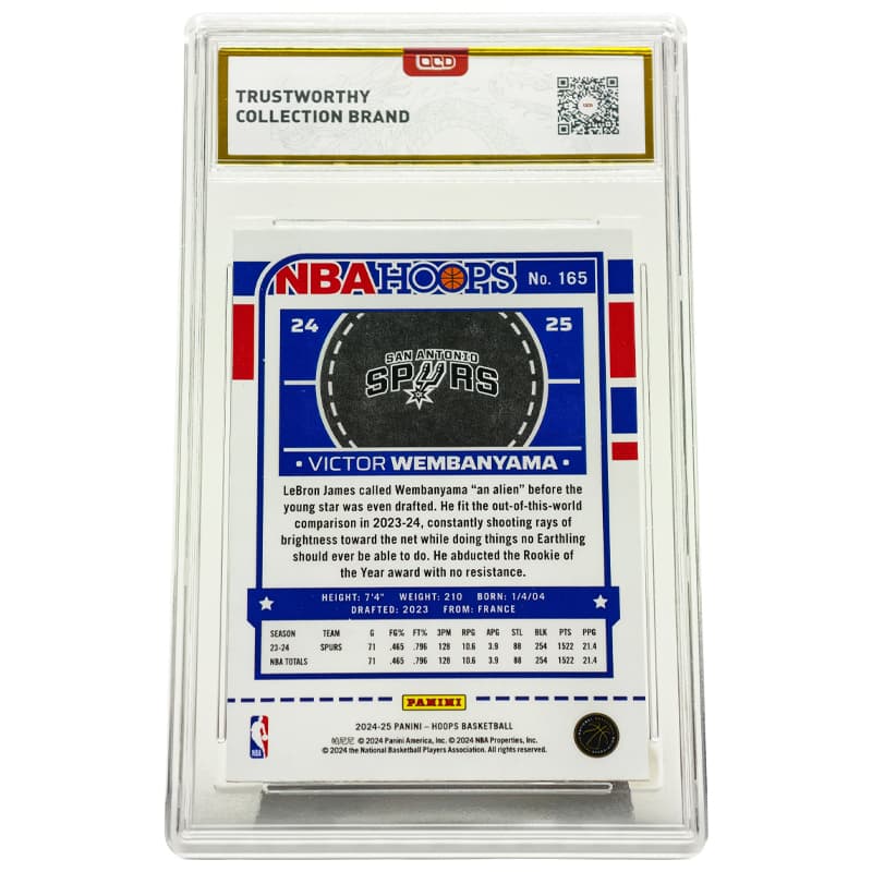 PANINI Hoops Wembanyama Игрок Карта 24-25 Сезон Премиум Вкладыш Карта Сертифицированные Карты 1 Упаковка - изображение 2