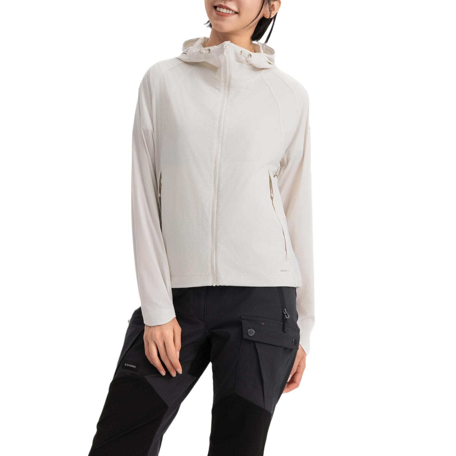 DECATHLON Дышащая Водонепроницаемая и Ветрозащитная одежда с защитой от солнца Женская Бежевая - изображение 7