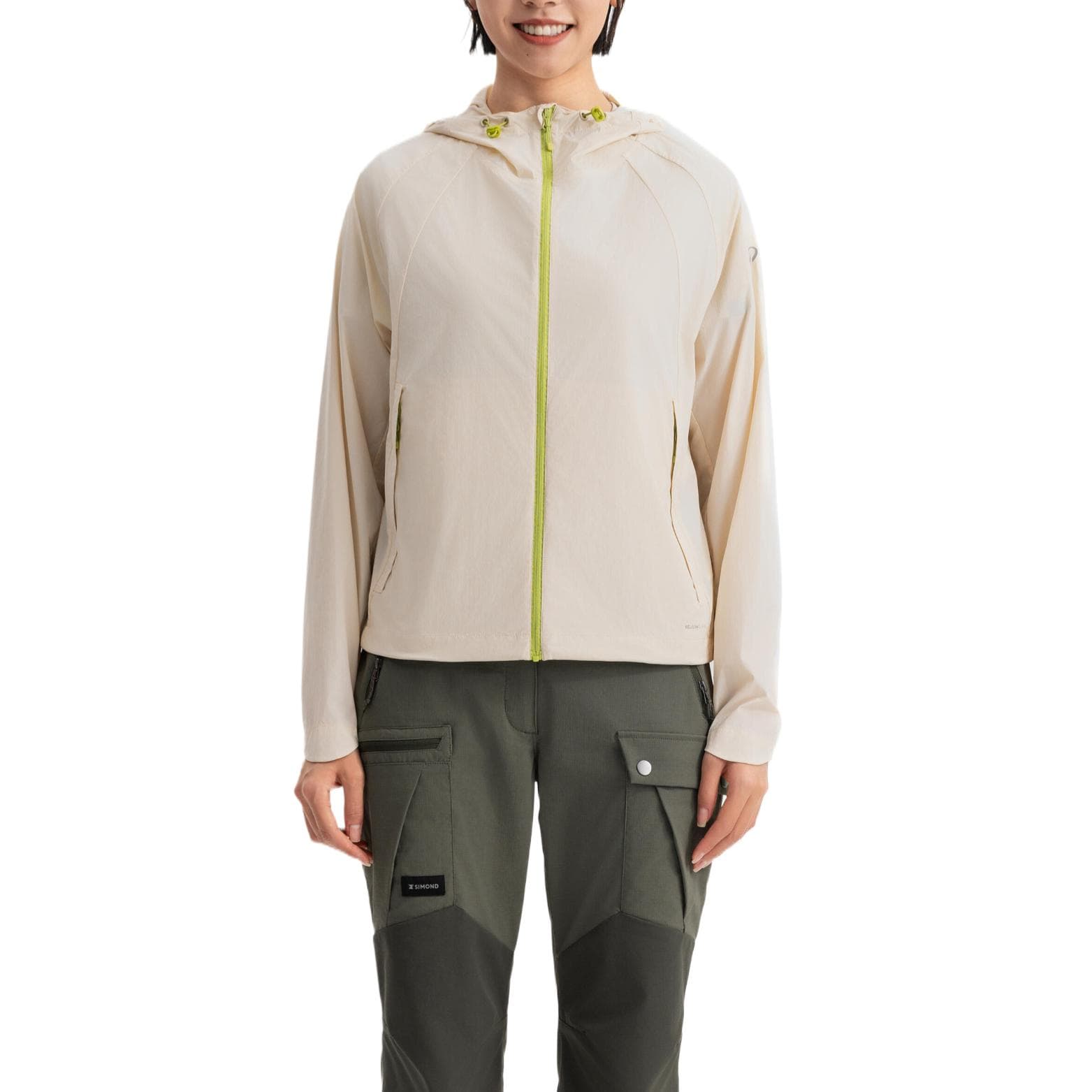 DECATHLON Дышащая Водонепроницаемая и Ветрозащитная одежда с защитой от солнца Женская Бежевая - изображение 5